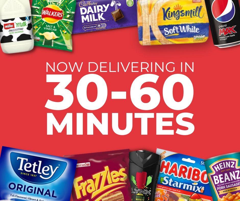 A group of packages of food

Description automatically generated